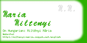 maria miltenyi business card