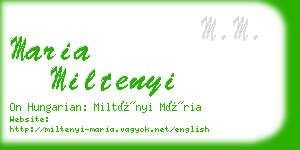 maria miltenyi business card